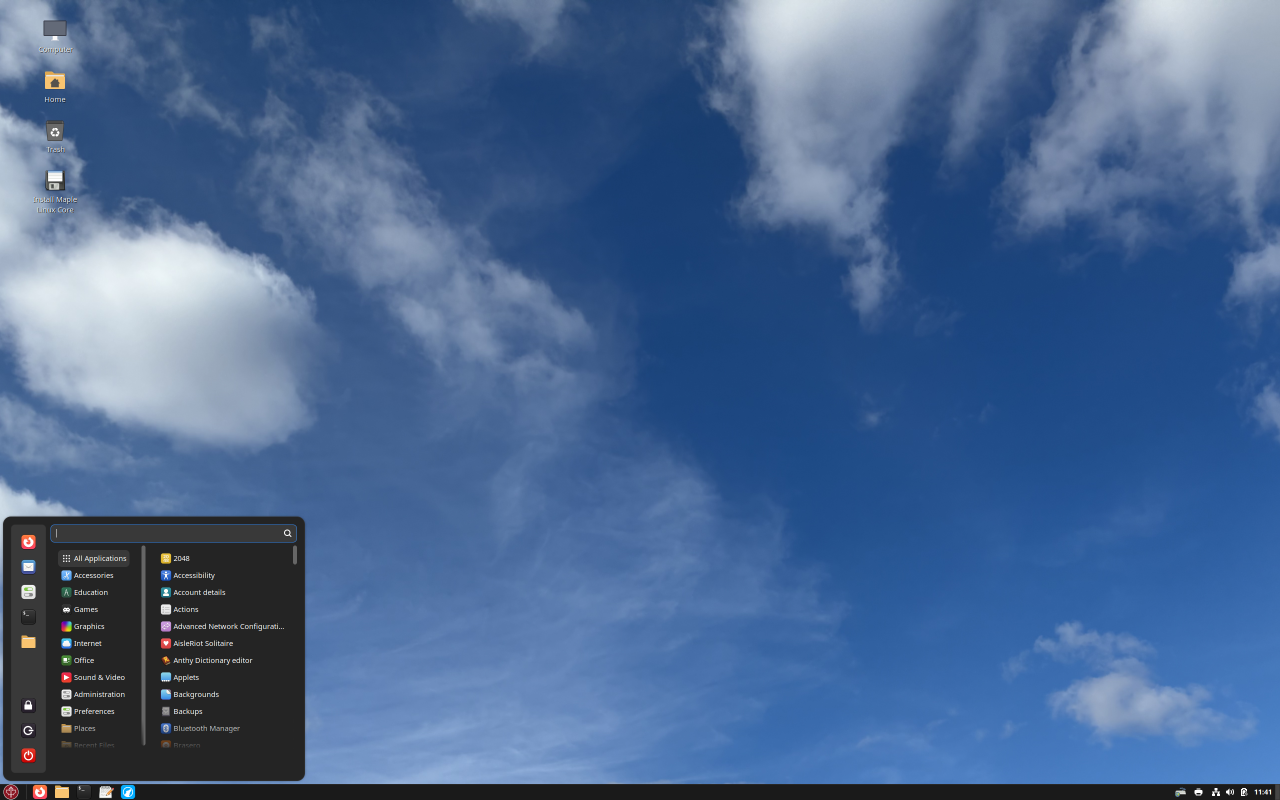 Maple Linux screenshot