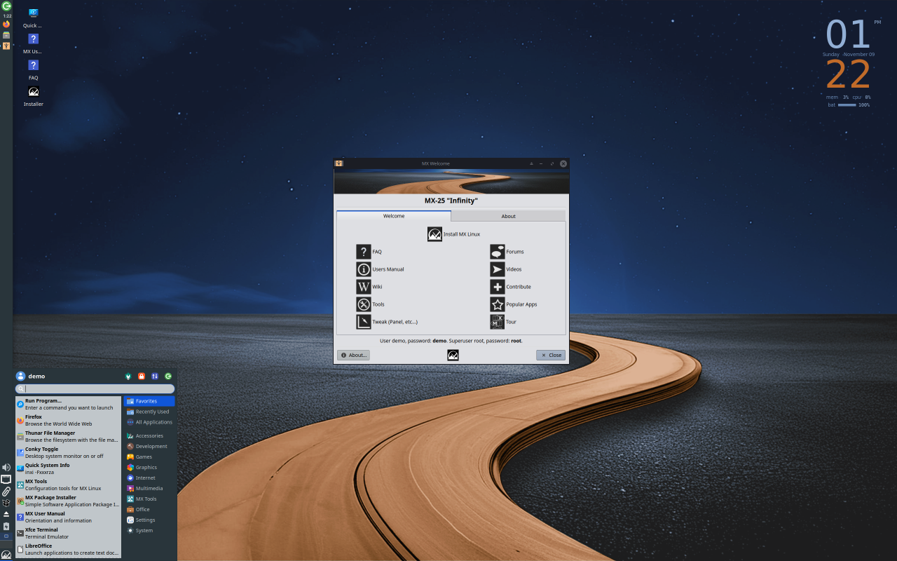 MX Linux screenshot