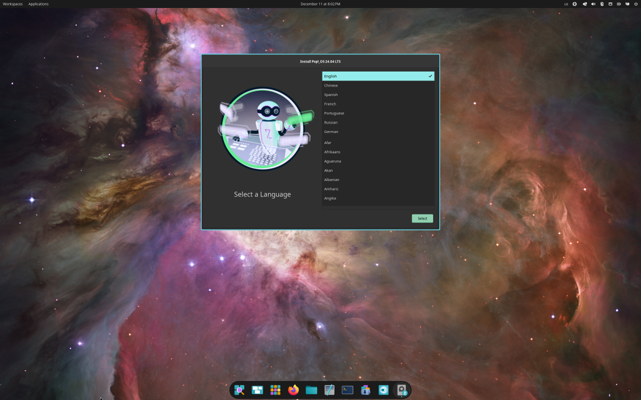 Pop OS! screenshot
