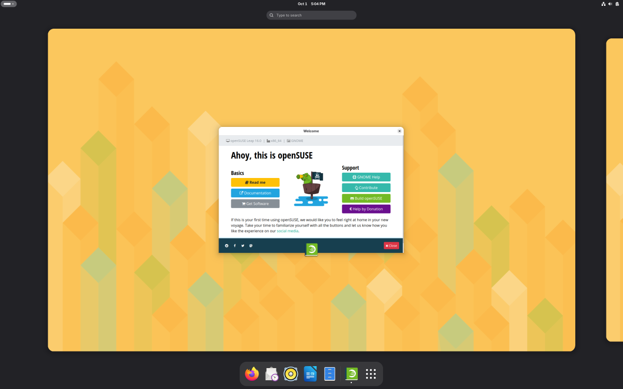 OpenSUSE screenshot
