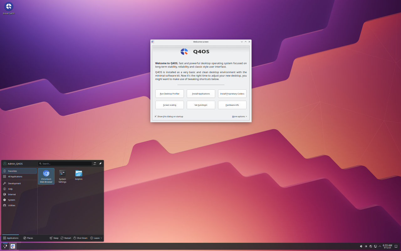 Q4OS screenshot