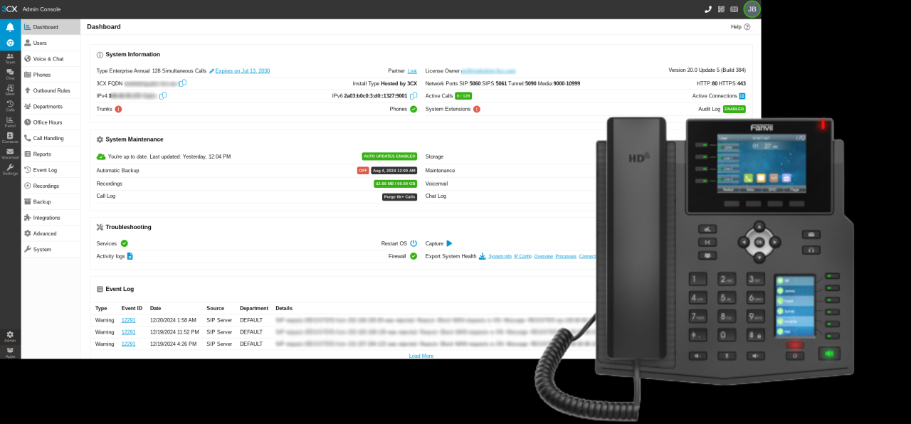 3CX Phone System screenshot