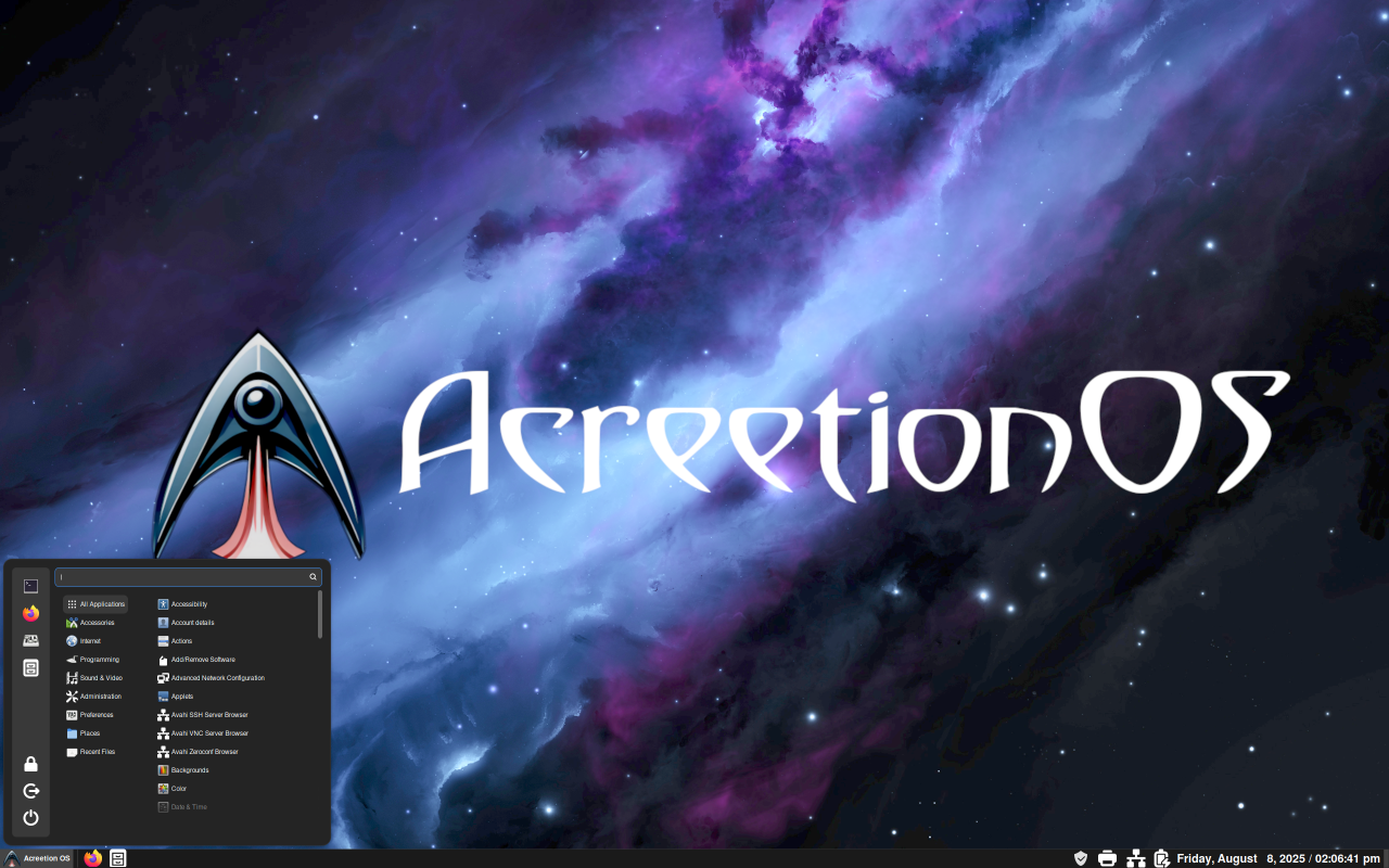 AcreetionOS screenshot