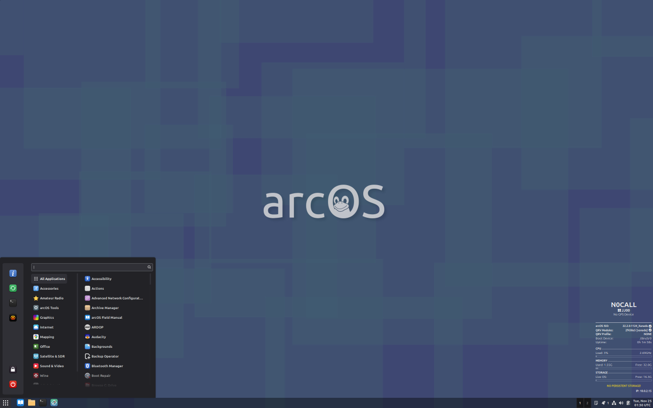 arcOS screenshot
