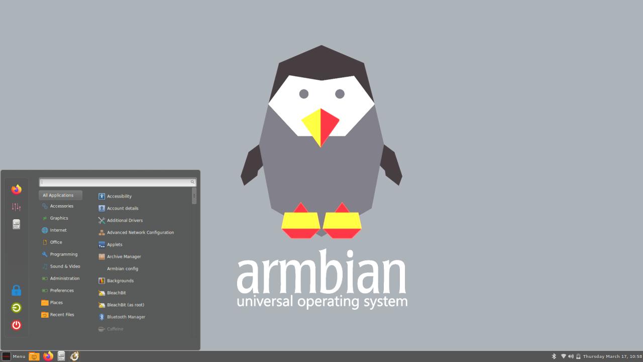 Armbian screenshot