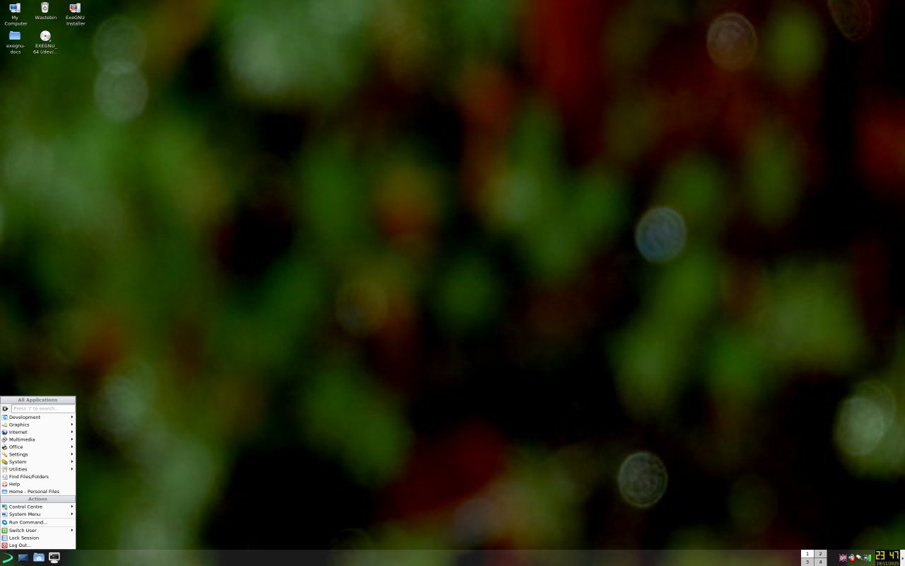 Exe GNU/Linux screenshot